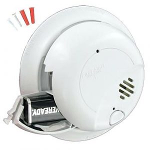 Changing the batteries in a smoke alarm